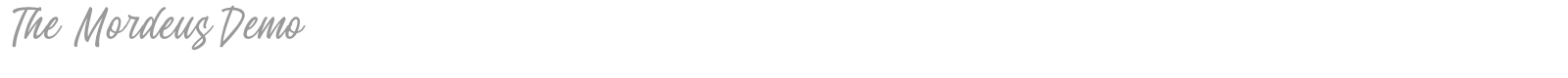 The Mordeus font preview